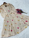 Ka 1259 Muslin Silk With Gingham Printed Designer Kurti Online Wholesale